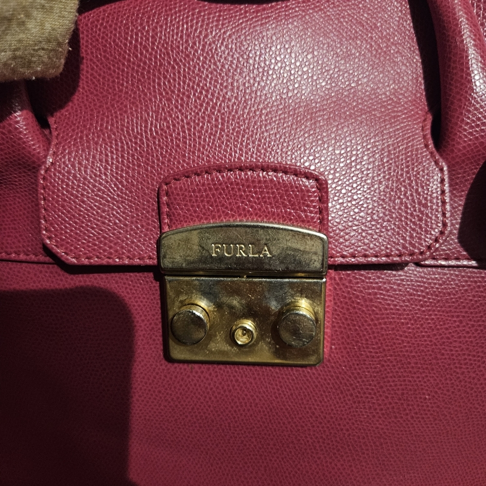 Furla Fuchsia Leather Metropolis Tote - Picture 4 of 12